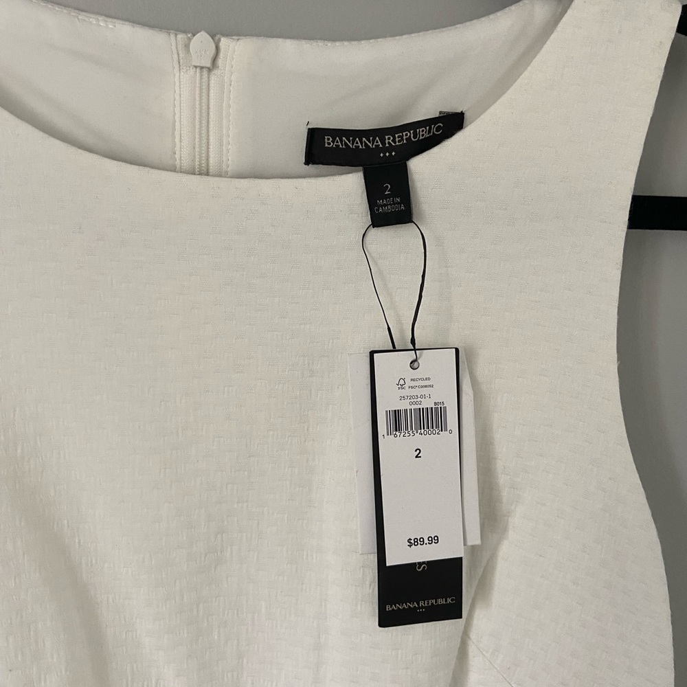 Banana Republic White Shift Dress